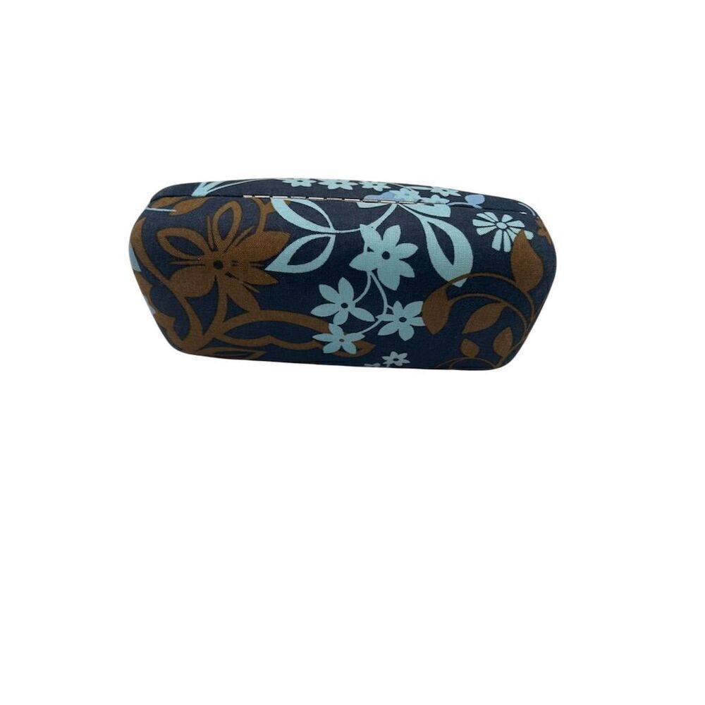 Vera Bradley Women's Floral Eyeglass Sunglass Case Floral Blue Brown OS - Picture 4 of 4